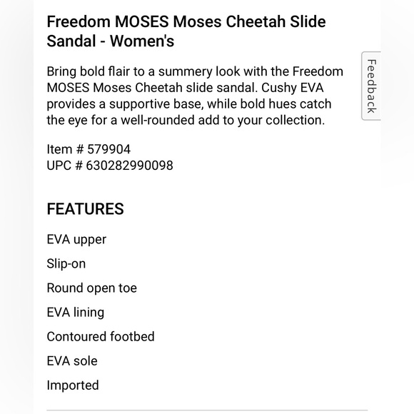 Freedom Moses cheetah sandal - Picture 2 of 6